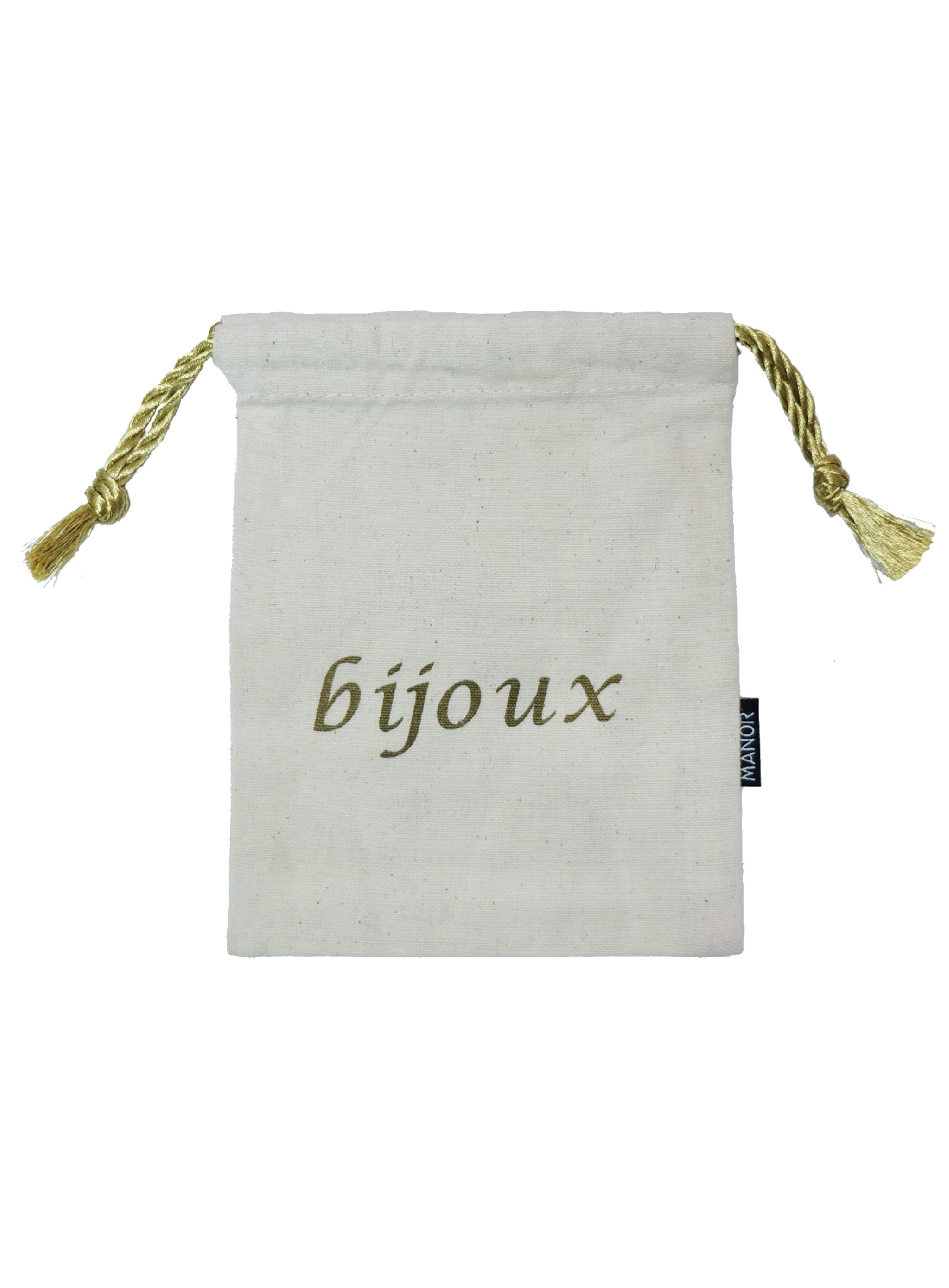 bijoux金色棉繩帆布束口袋圖片