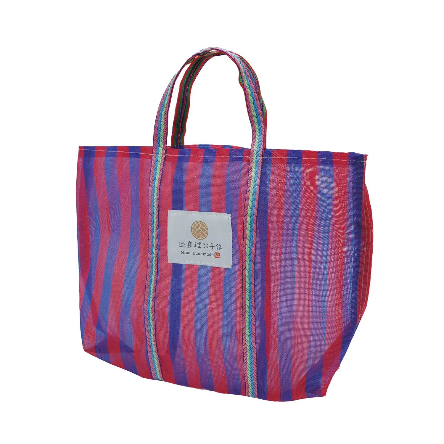 紅藍直條紋茄芷袋