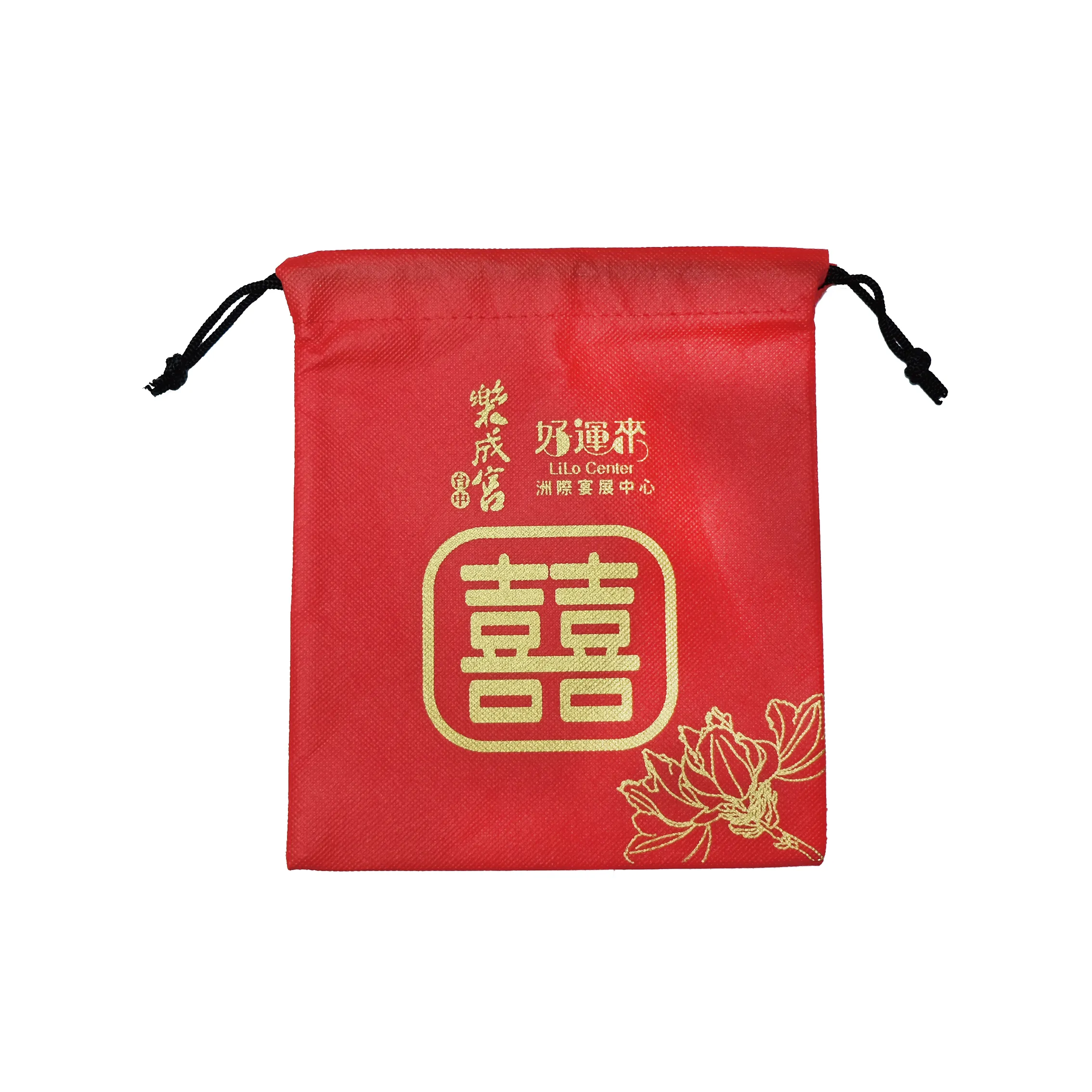 金色印刷束口袋