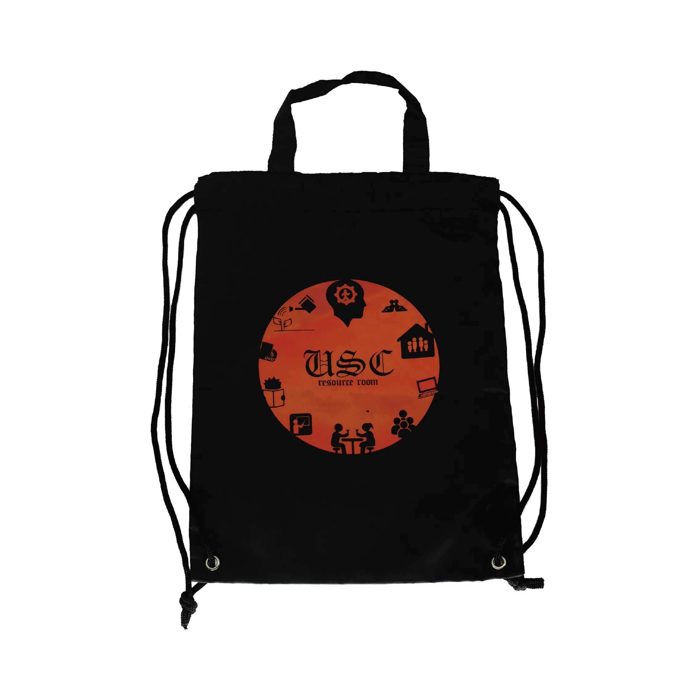 黑色束口後背包