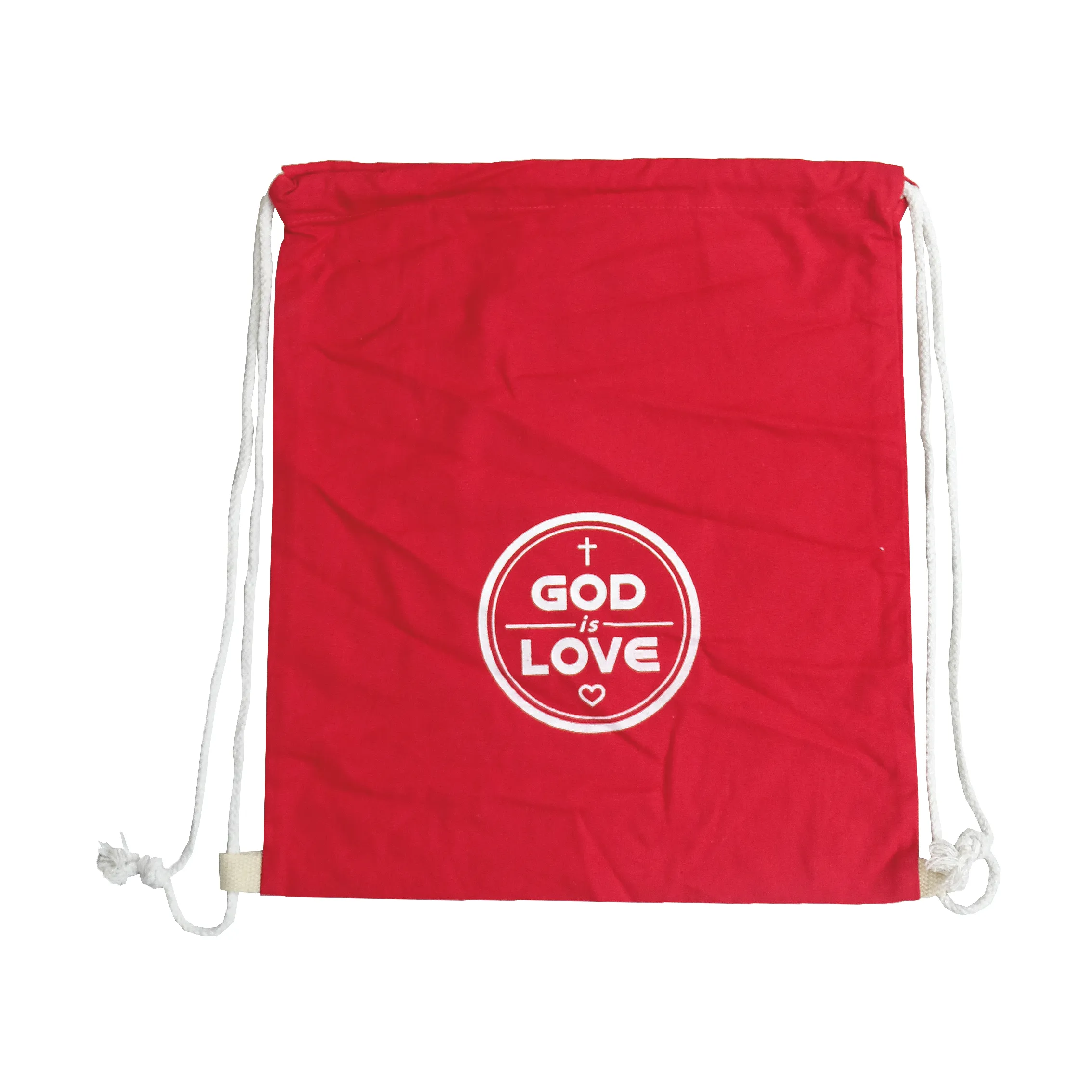 紅色束口後背包