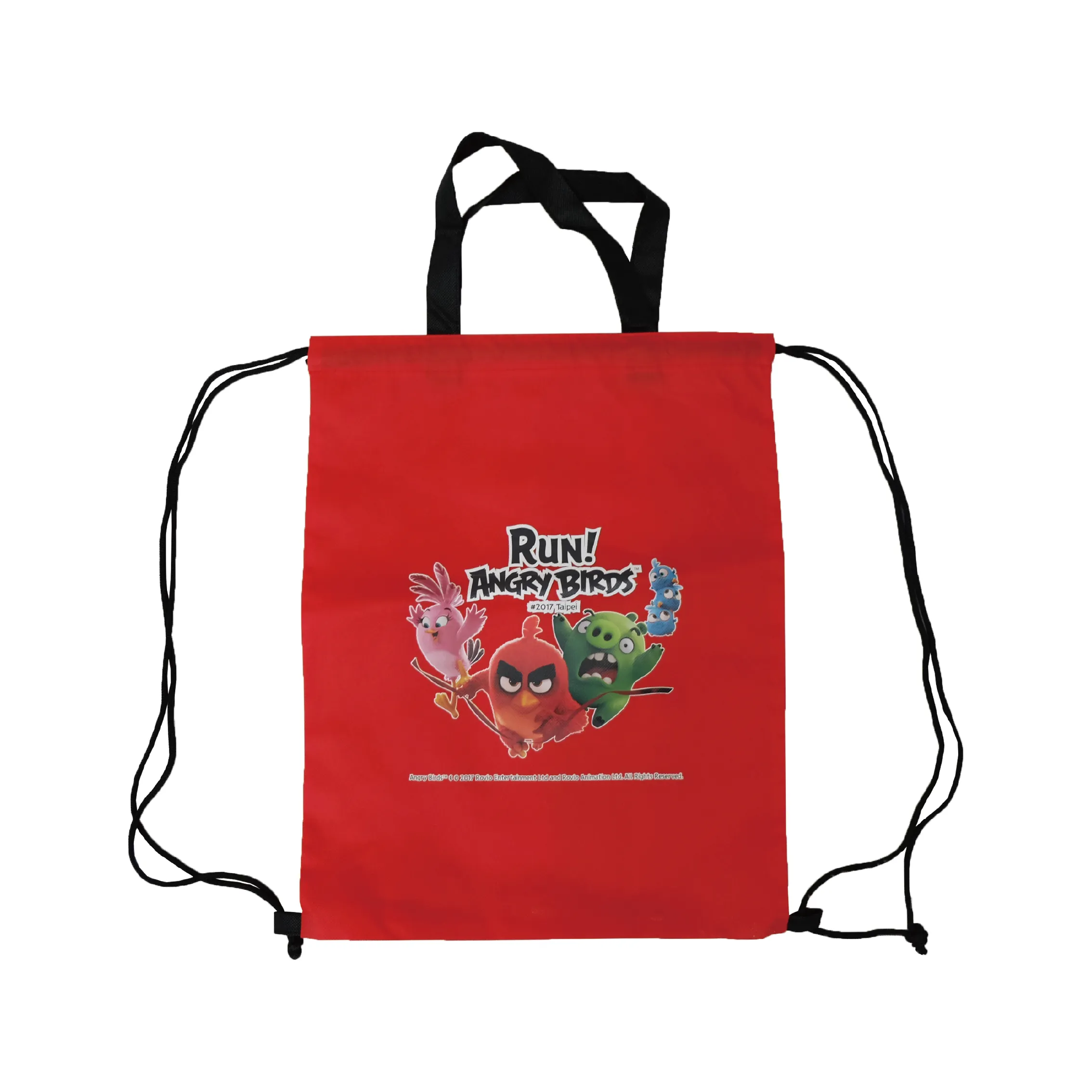 紅色束口後背包