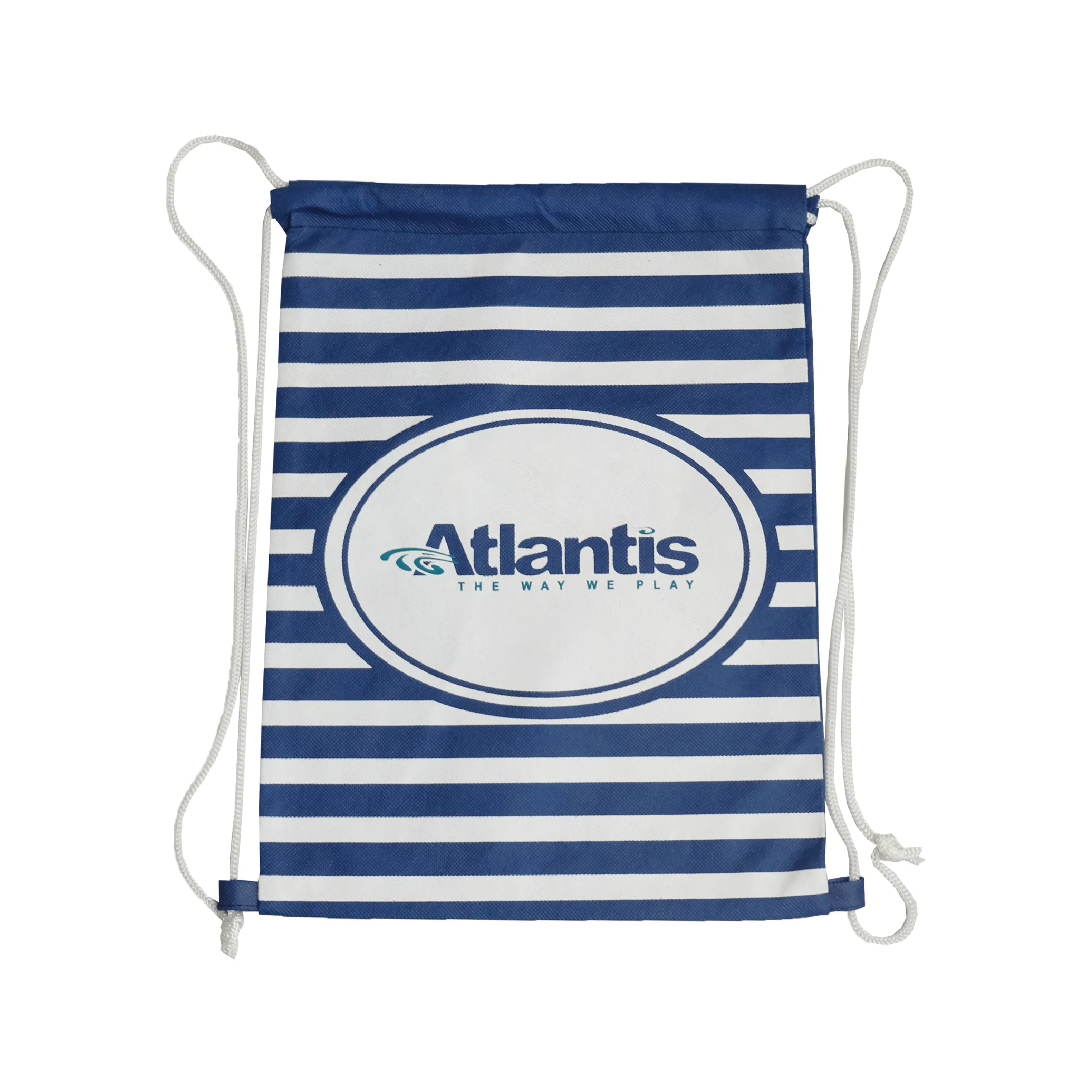 藍白條紋束口後背包