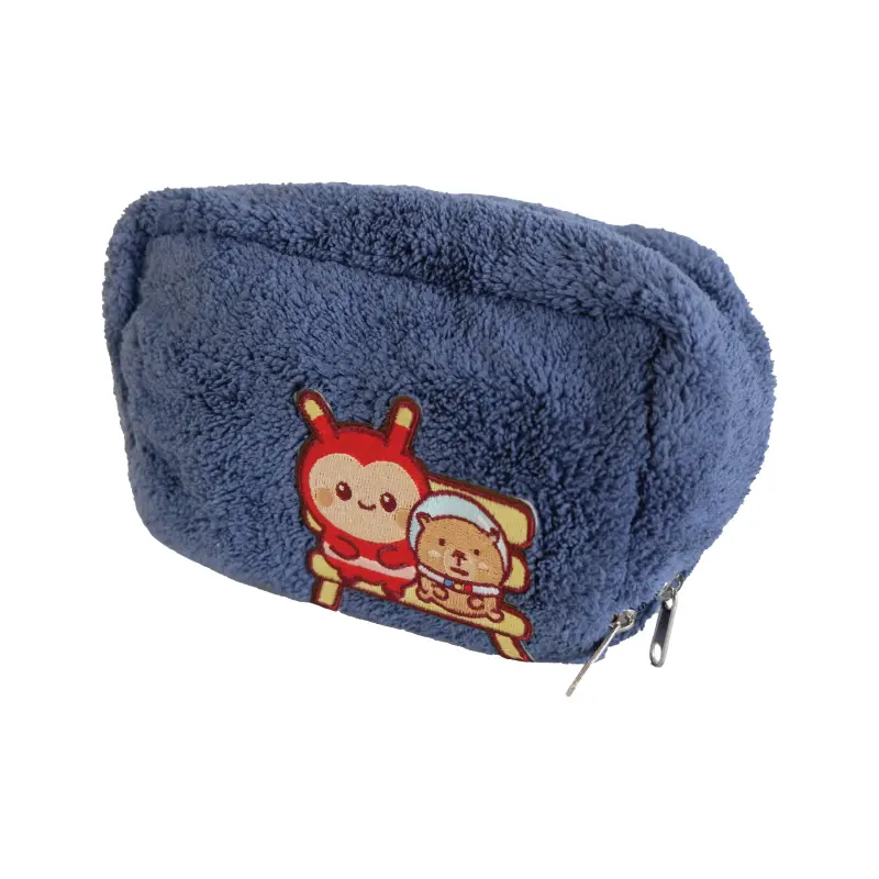 毛巾布貼布繡化妝包